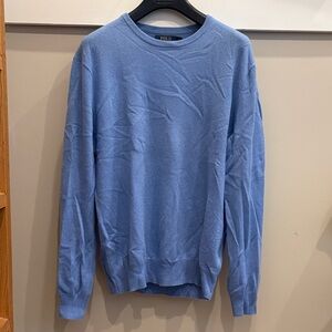 Polo by Ralph Lauren Men's Light Blue Crewneck Sweater